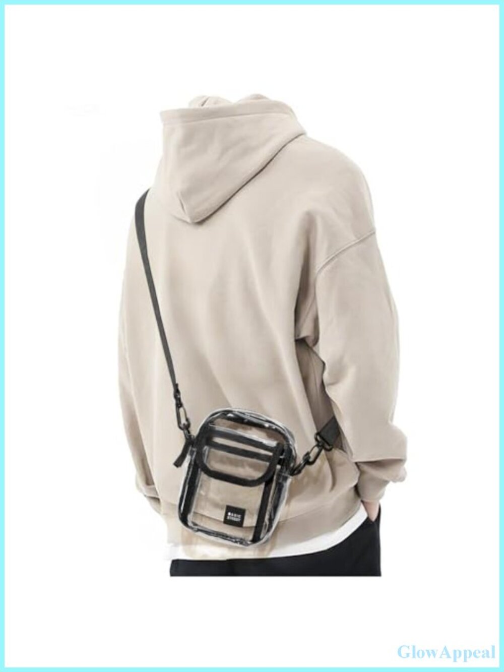 Clear Crossbody Bag Small Messenger Satchel Adjustable Strap PVC